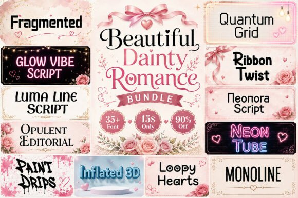 Beautiful Dainty Romance: A Display Font That Makes Your Brand Feel Thoughtful
