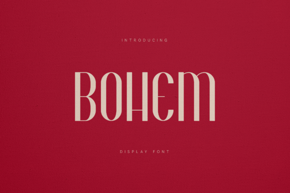 Bohem: An Art Deco Display Font for Handmade Brands