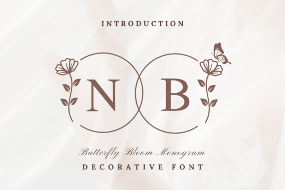 Butterfly Bloom Monogram: A Decorative Font That Elevates Real Business Branding