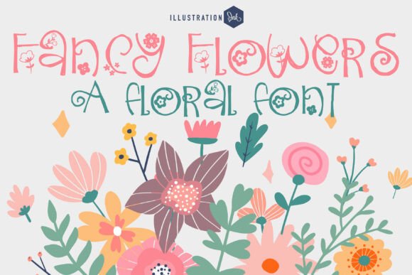 Fancy Flowers Family: A Whimsical Font for Campaigns