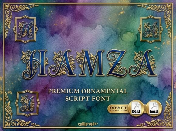 Hamza: The Ornamental Script Font for Maker Magic