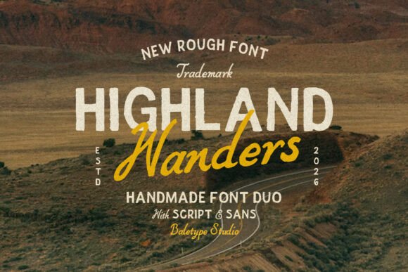 Highland Wanders: A Hand-Drawn Font Duo That Feels Human