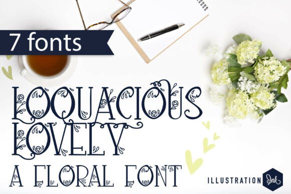 Loquacious Lovely: A Whimsical Display Font for Editorial Charm