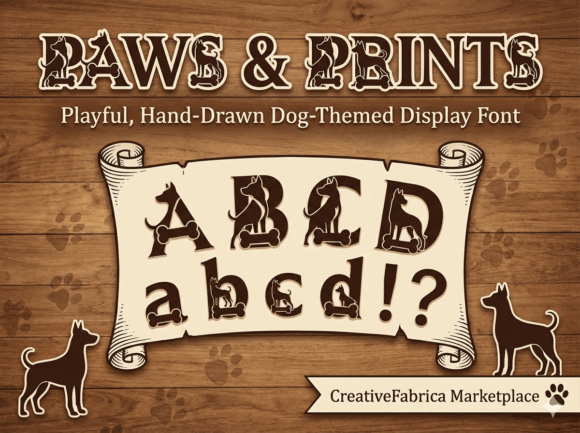 Paws Prints: A Playful Display Font for Dog-Loving Brands