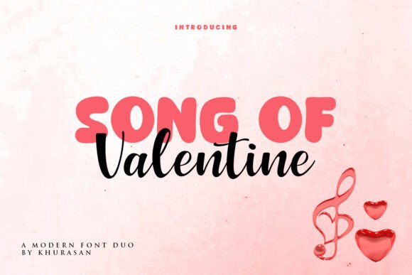 Song of Valentine Duo Font: A Romantic Display Typeface for Editorial Design